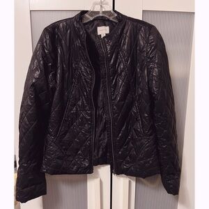 Black Puffer Jacket Coat Winter Fall Size M